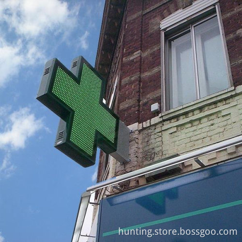 P10 Blue Red Yellow or Full Color Pharmacy LED Cross Sign